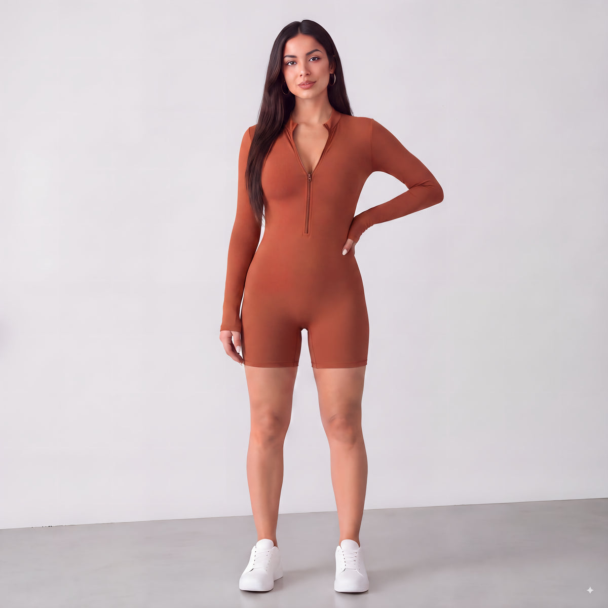 SculptForm zip-up active romper