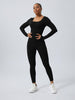 Sculpted twist jumpsuit