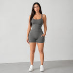 Elara double-strap active romper